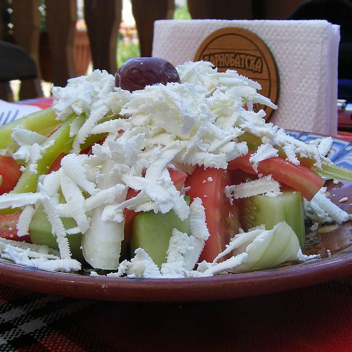 Authentic Bulgarian Salad Calls for Fresh Veggies and Feta Cheese