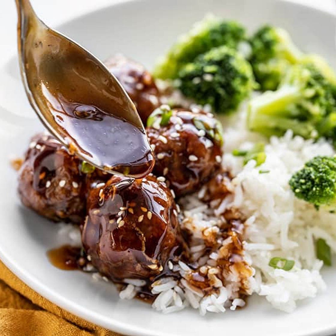 Teriyaki Meatball Bowls
