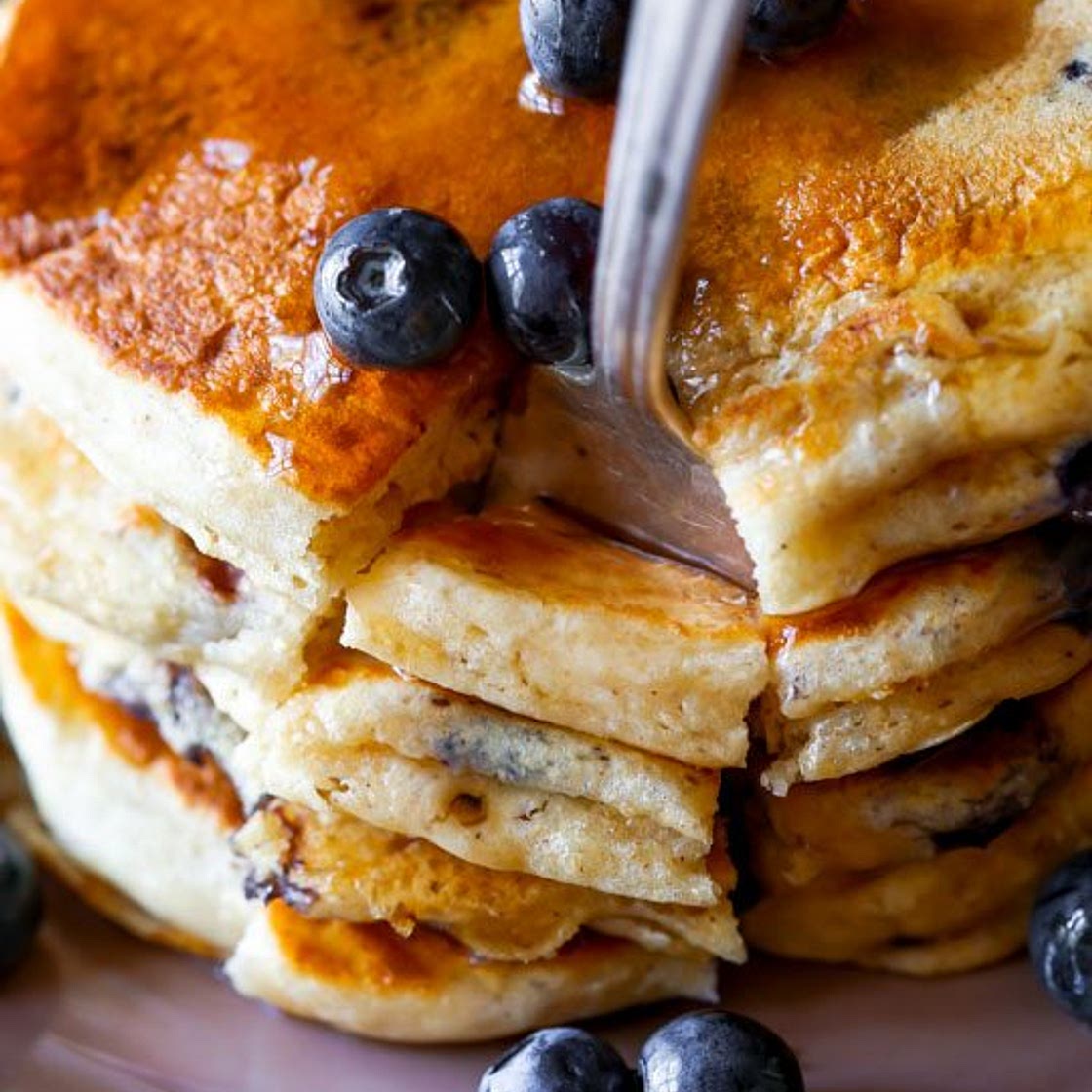 Whole Wheat Blueberry Pancakes