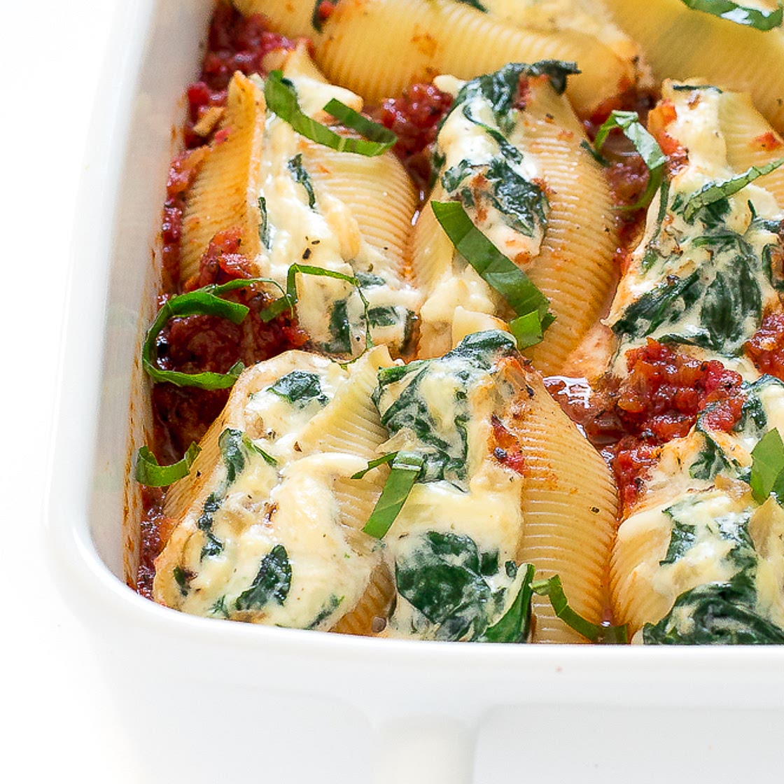 Spinach and Ricotta Stuffed Shells