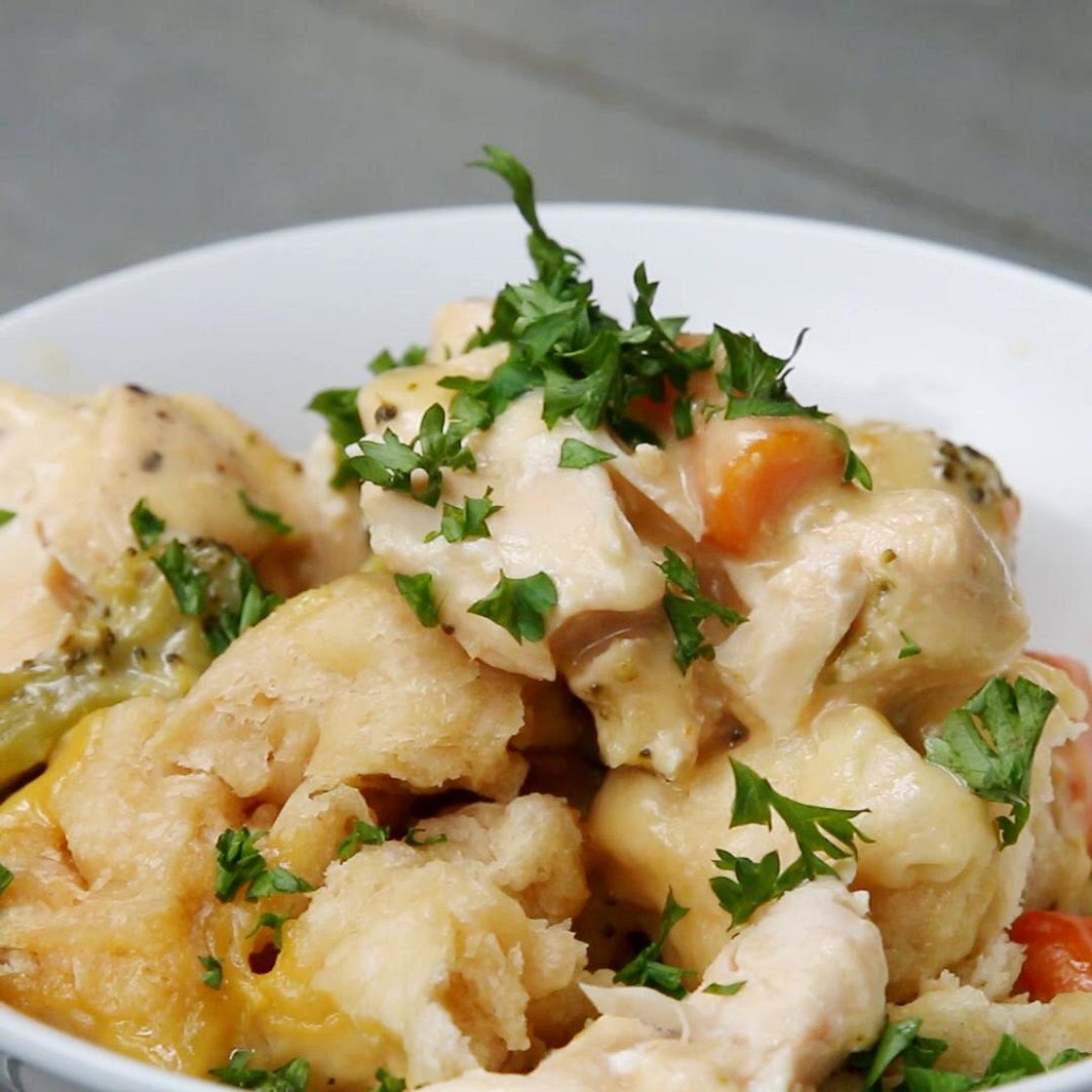 Slow Cooker Chicken & Biscuits Recipe by Tasty