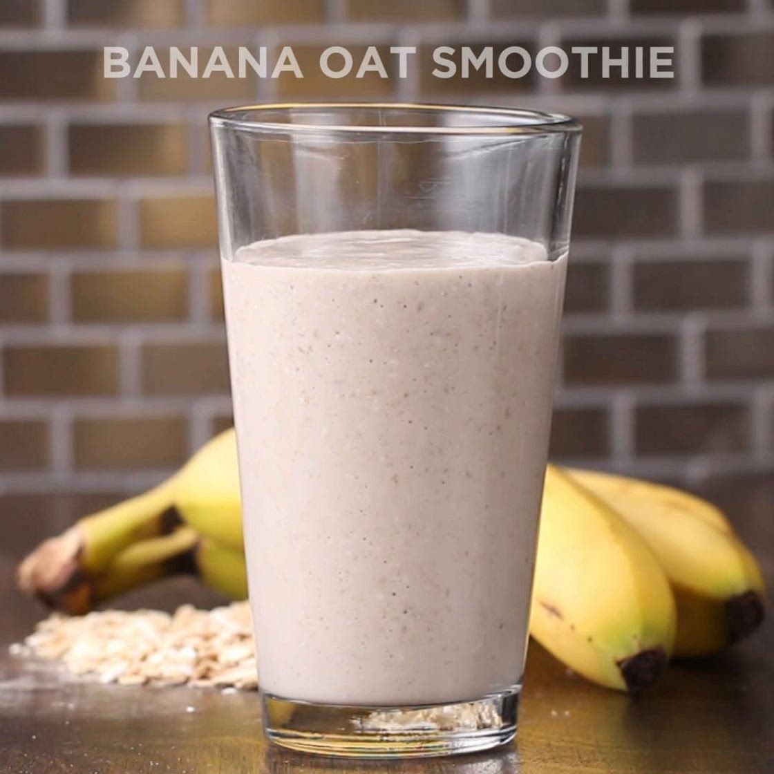 3-Ingredient Banana Oat Smoothie Recipe by Tasty