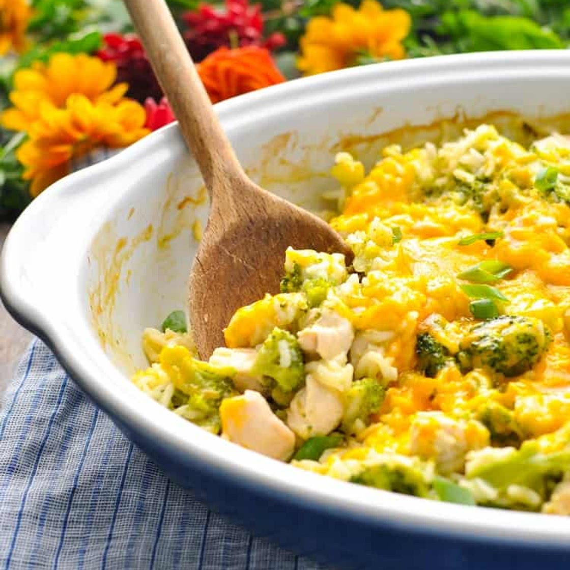 Dump-and-Bake Chicken Broccoli Rice Casserole