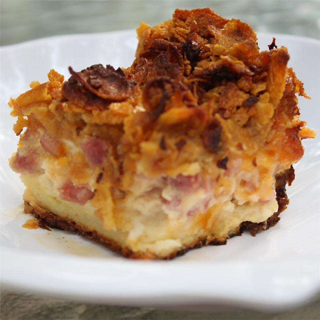 Casserole d’œufs, jambon et fromage, pour le brunch