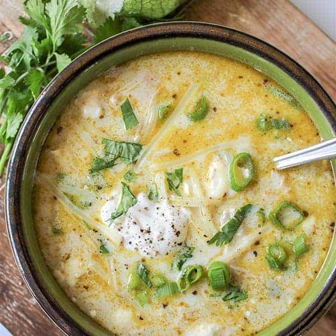 Green Enchiladas Chicken Soup (Keto Mexican Chicken Soup)