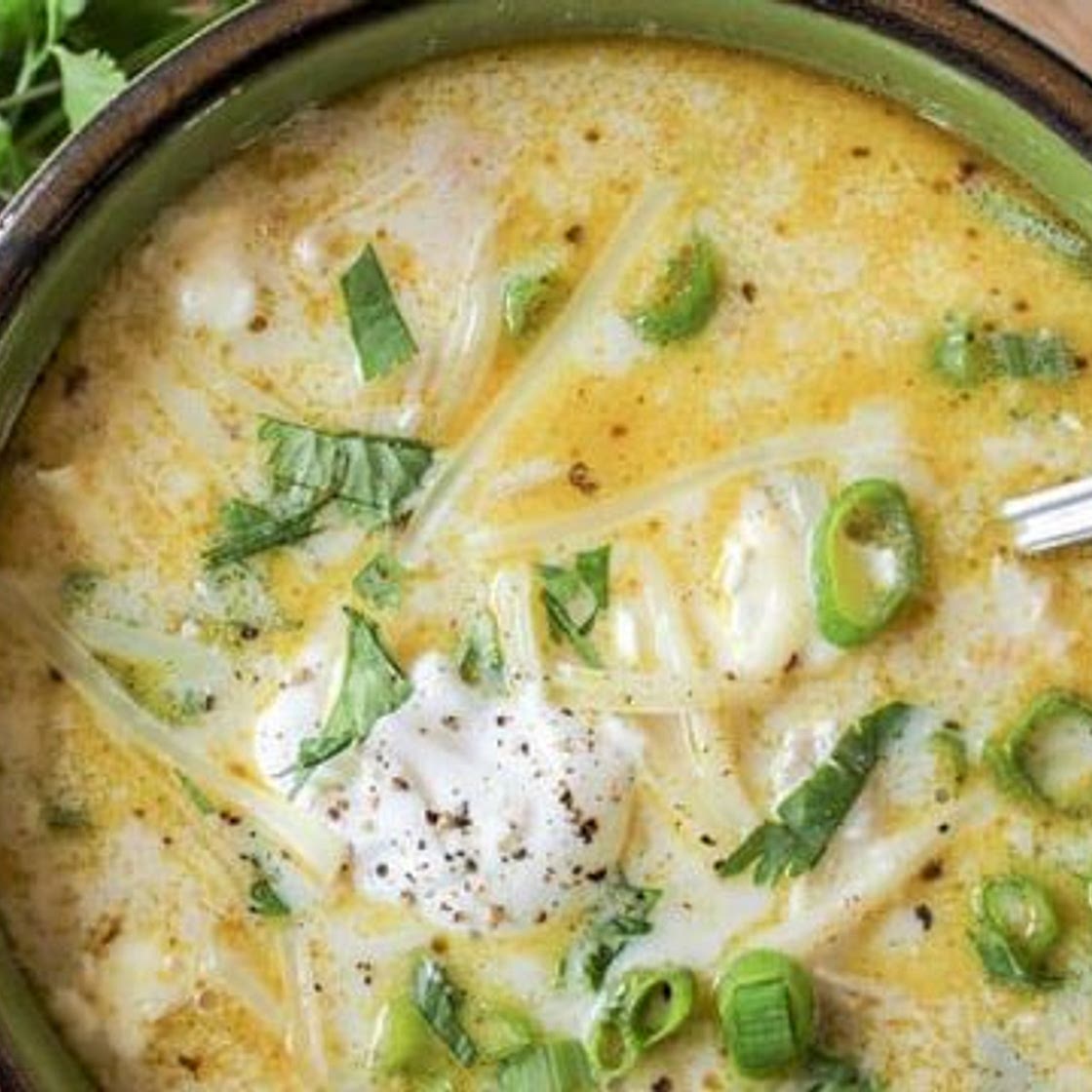 Green Enchiladas Chicken Soup (Keto Mexican Chicken Soup)