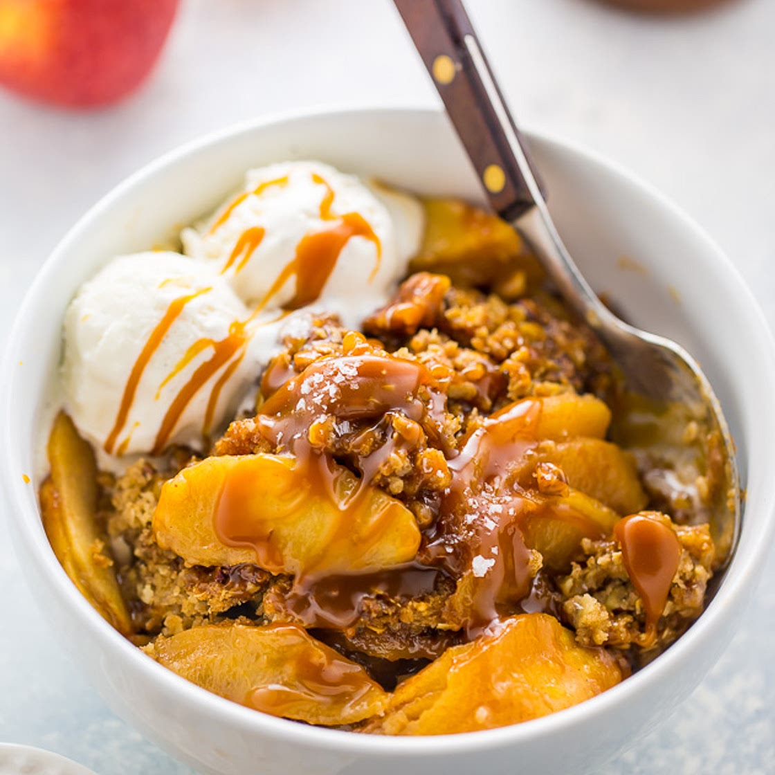 Salted Caramel Apple Crisp