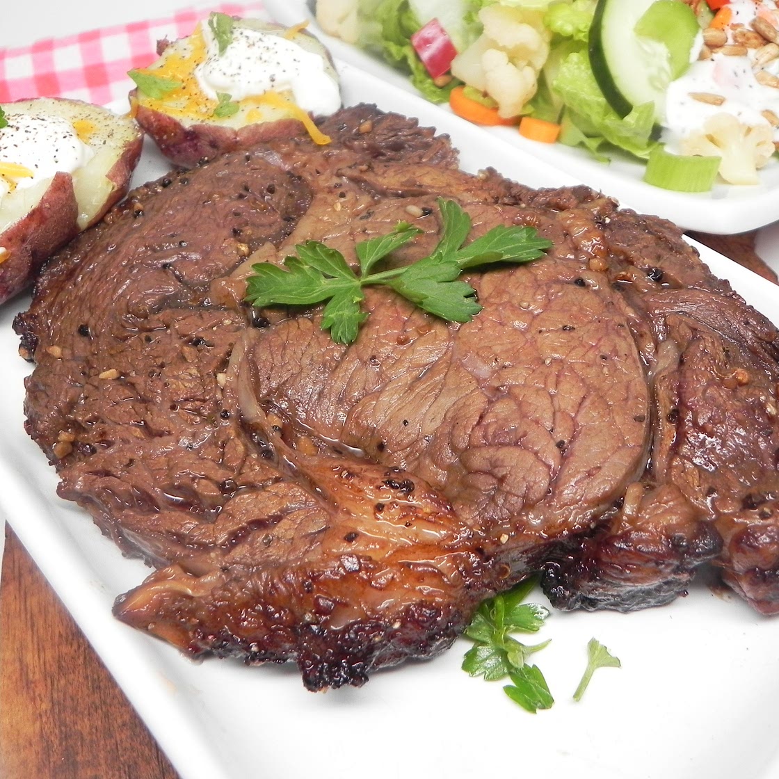 Air Fryer Rib-Eye Steak
