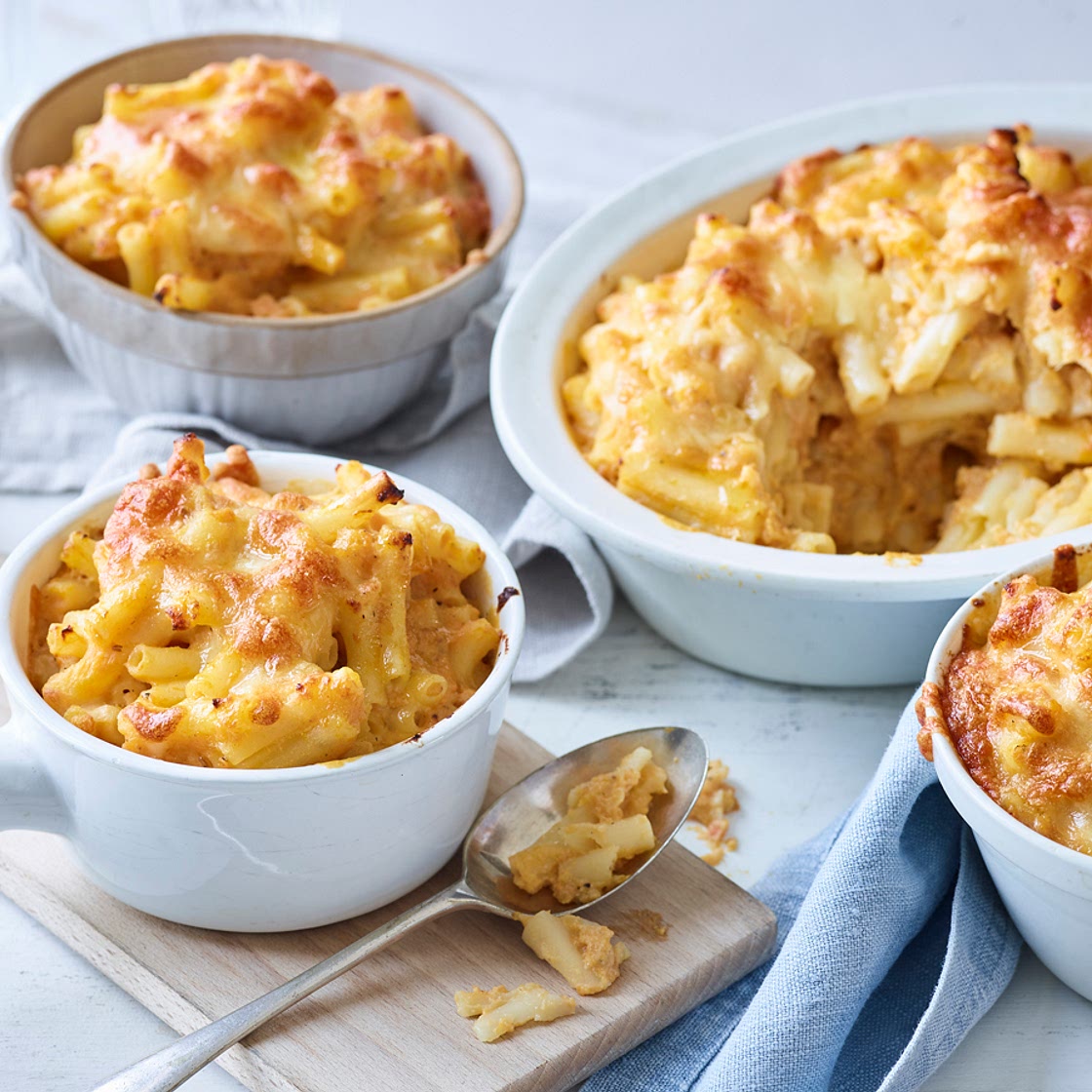 Healthier macaroni cheese