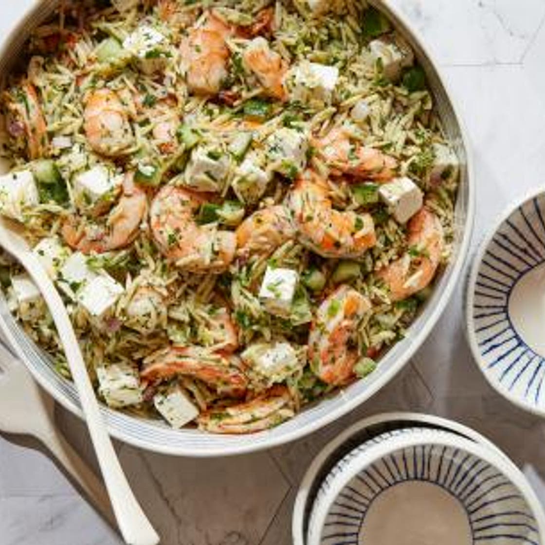 Roasted Shrimp and Orzo