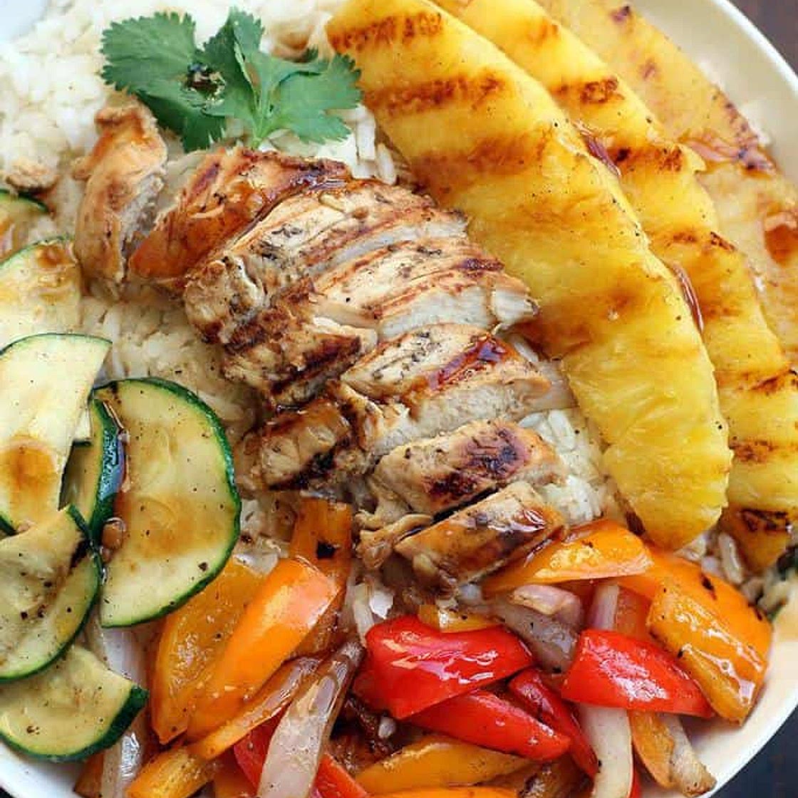 Grilled Hawaiian Chicken Teriyaki Bowls