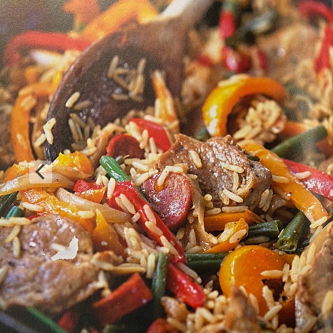 All-in-One Spicy Pork and Rice