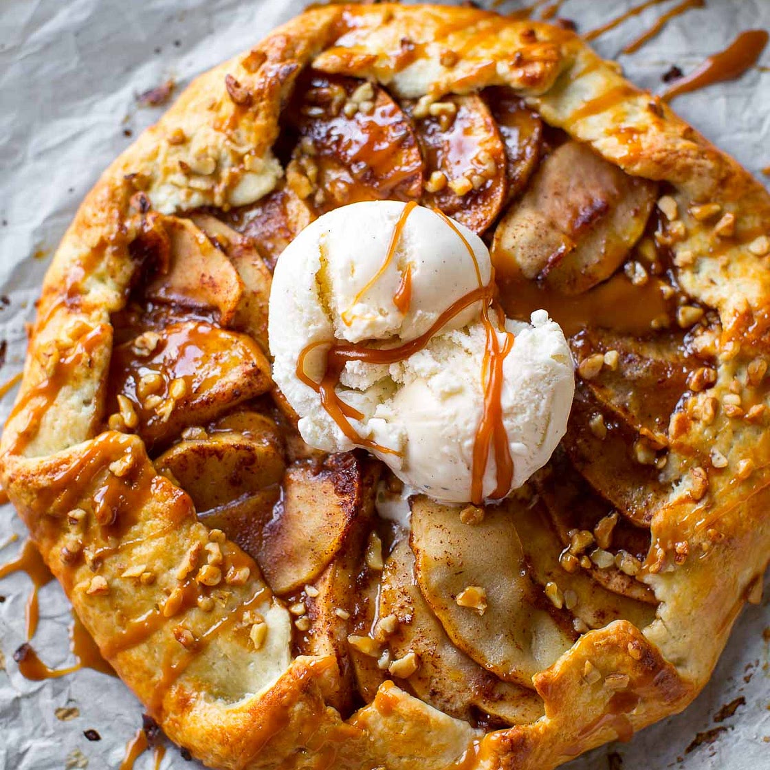Salted Caramel Apple Galette