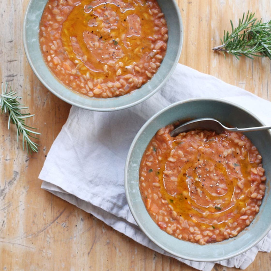 Tuscan Farro and Bean Soup (Zuppa di Farro)