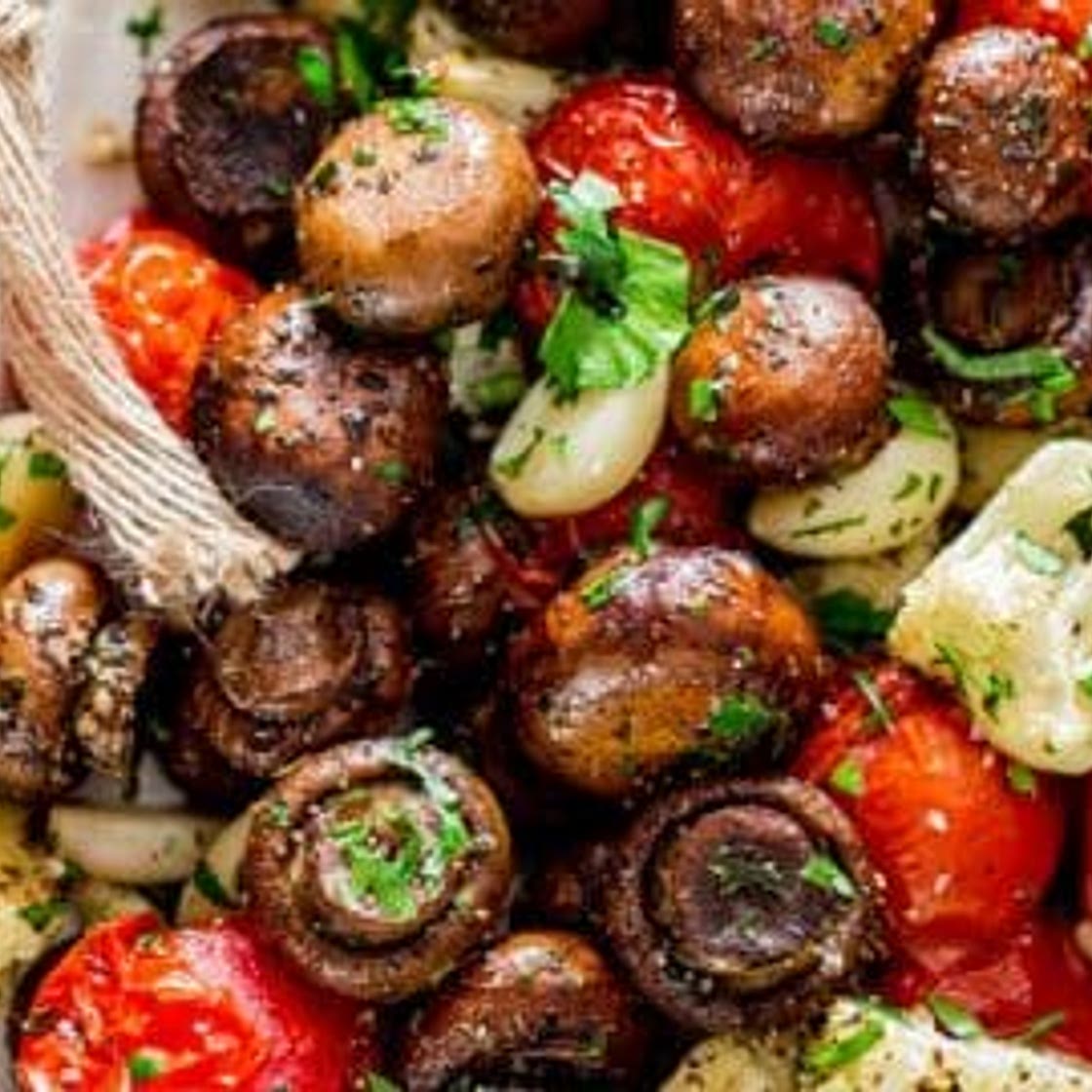 Italian Roasted Mushrooms and Veggies