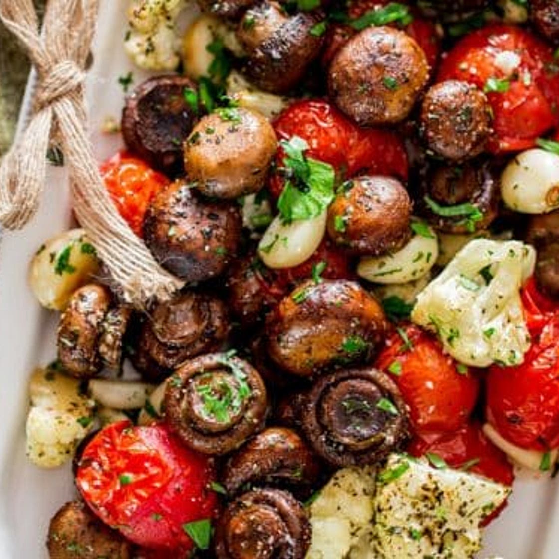 Italian Roasted Mushrooms and Veggies