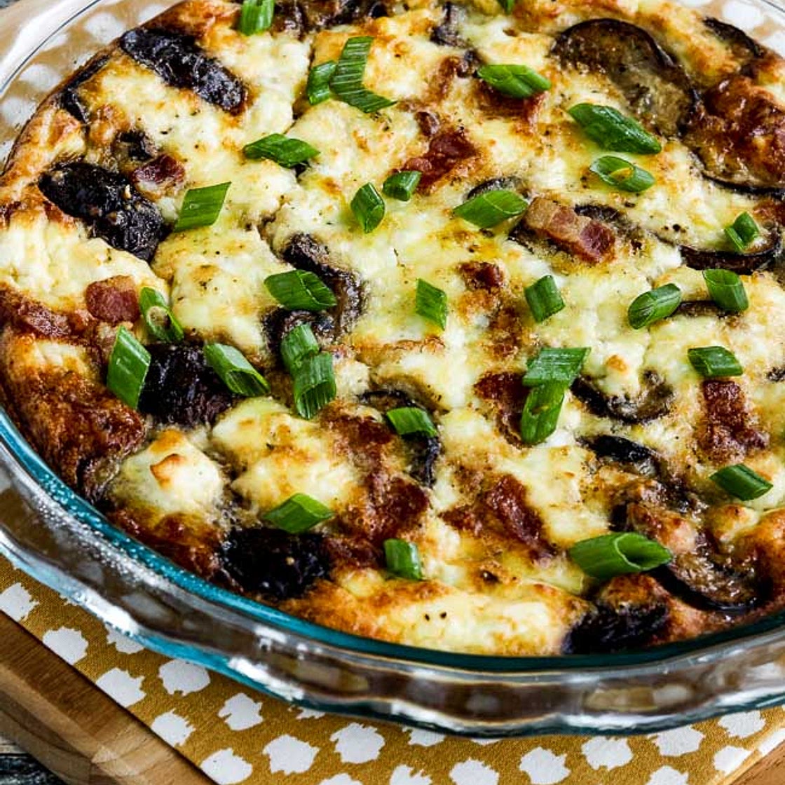 Bacon Mushroom Crustless Quiche