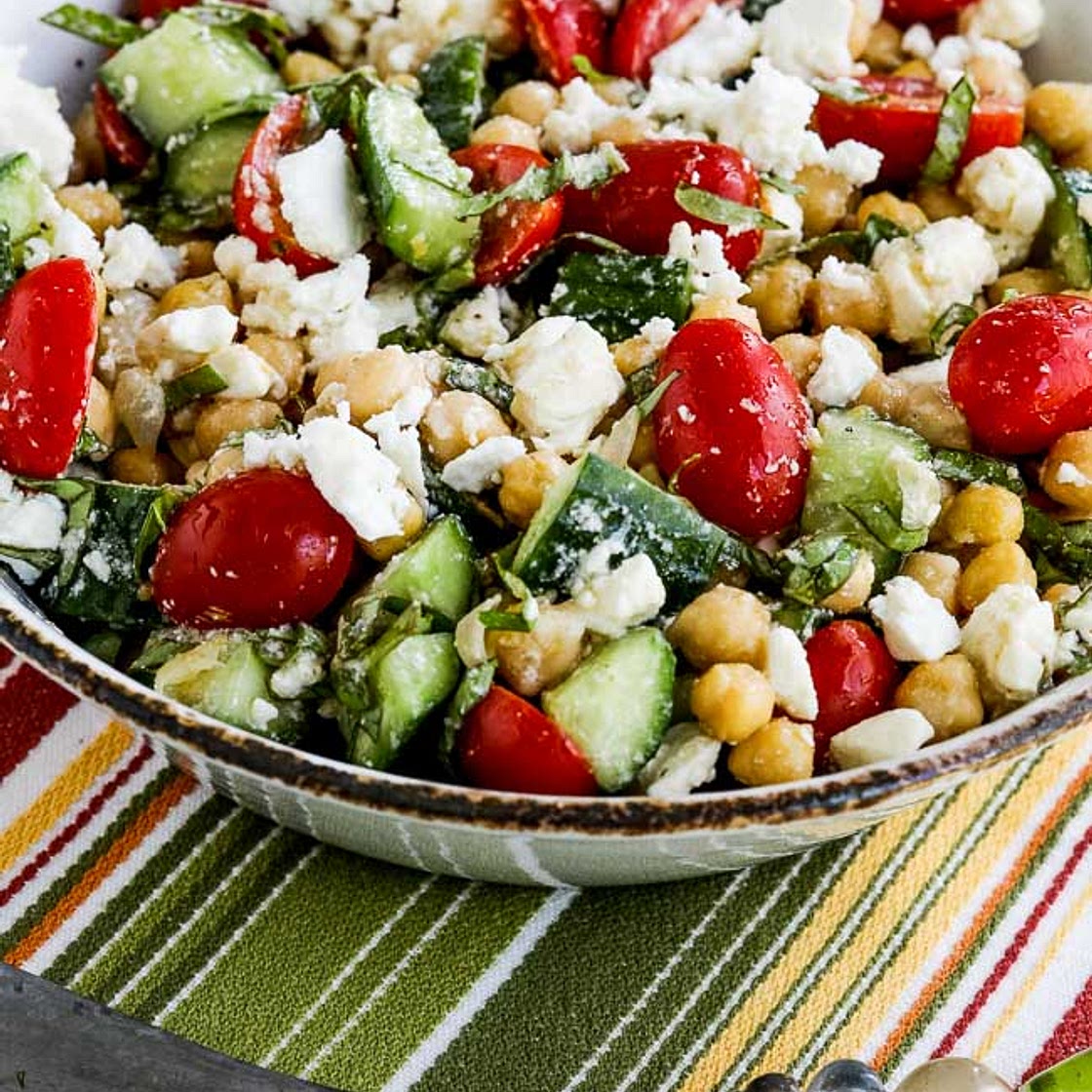 Tomato Cucumber Chickpea Salad