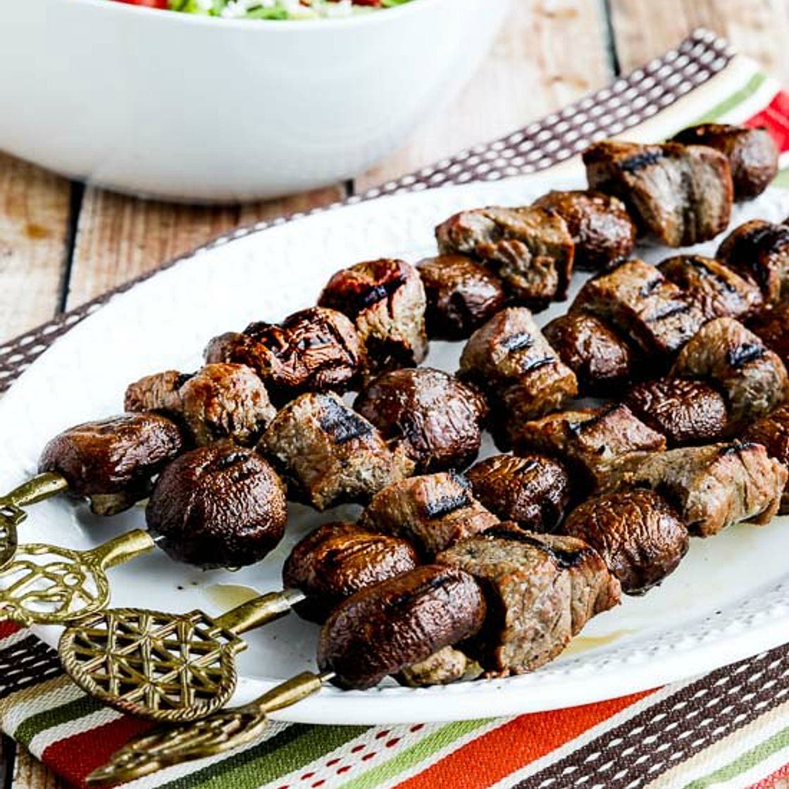 Steak and Mushroom Kabobs
