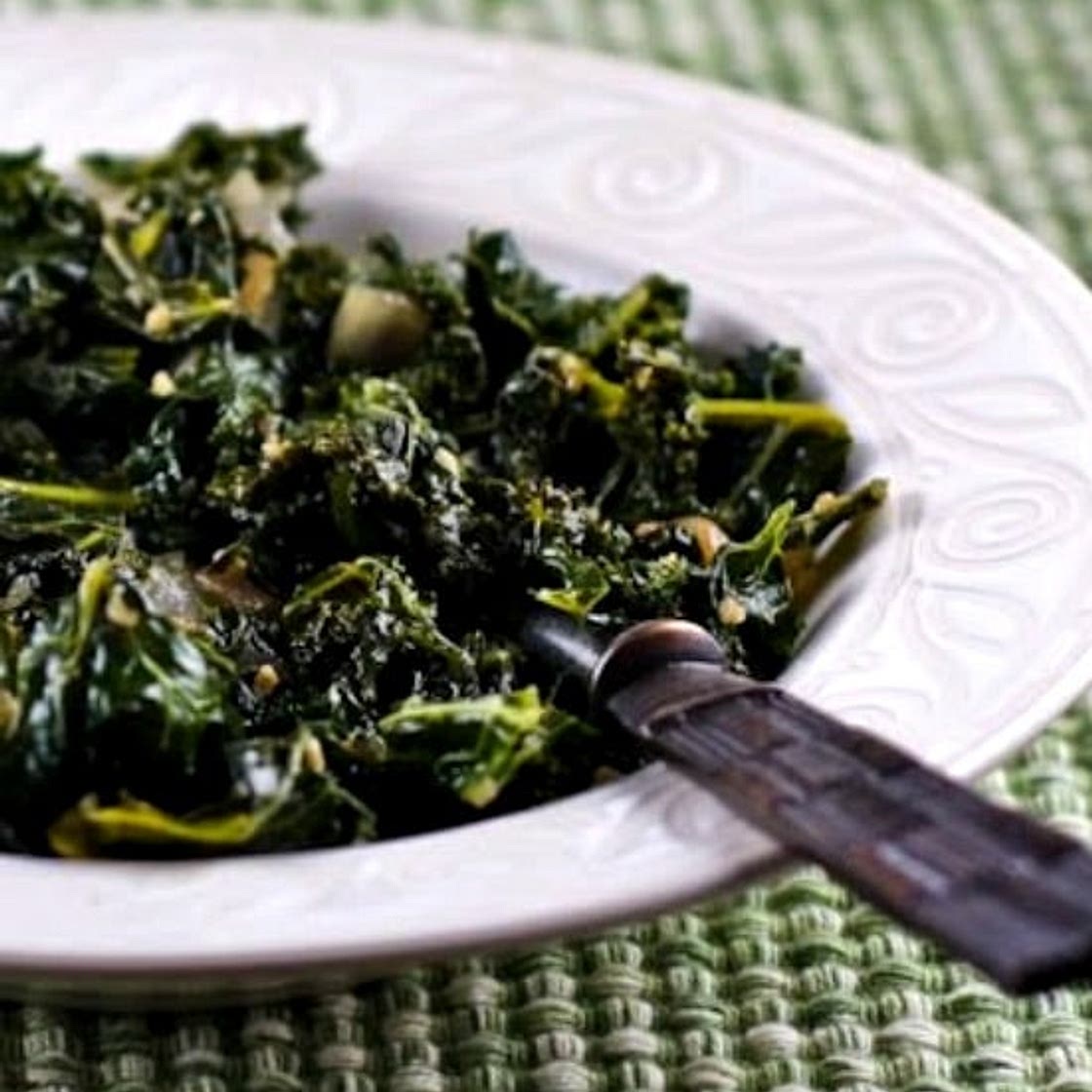 Sautéed Kale with Garlic and Onion