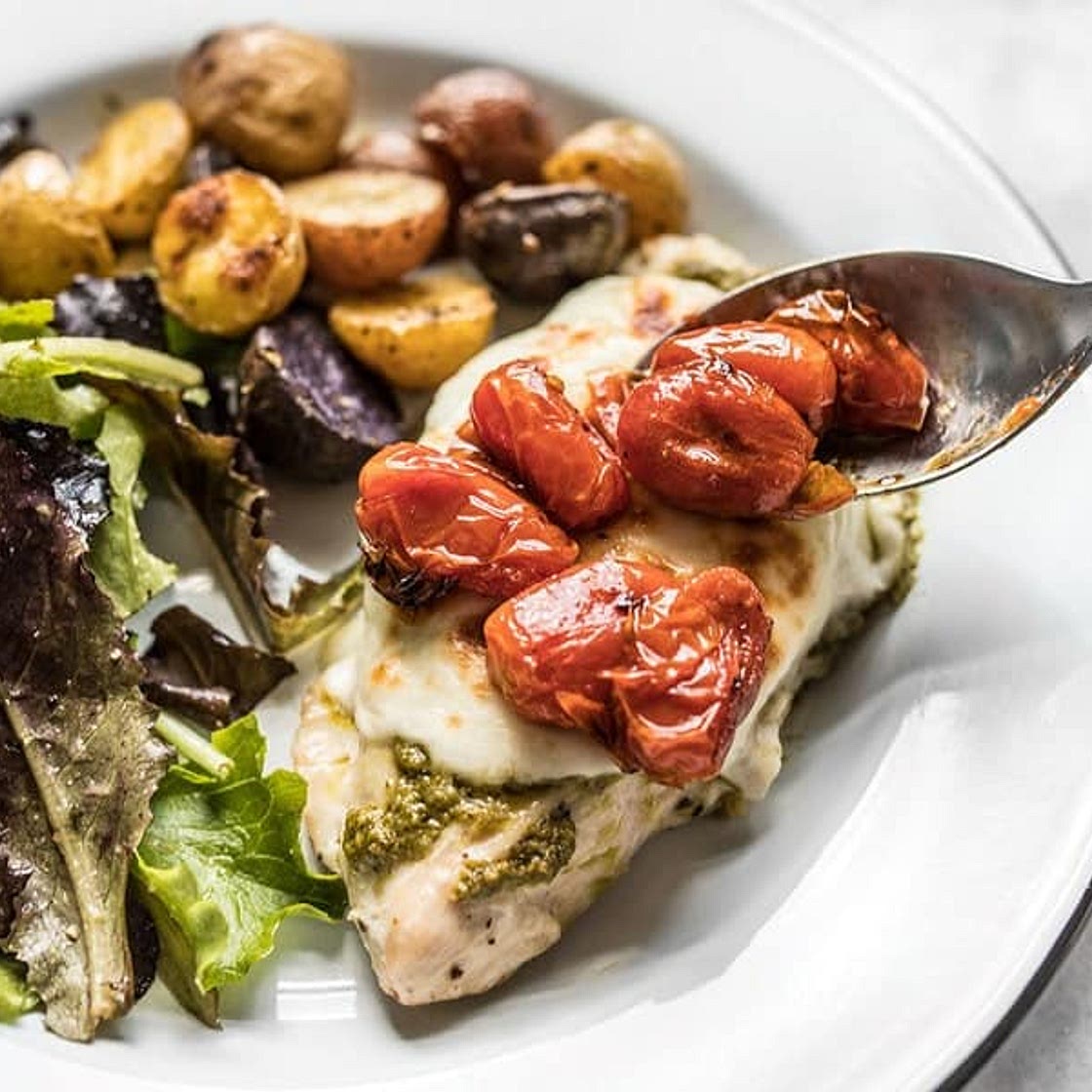 Sheet Pan Pesto Chicken Dinner