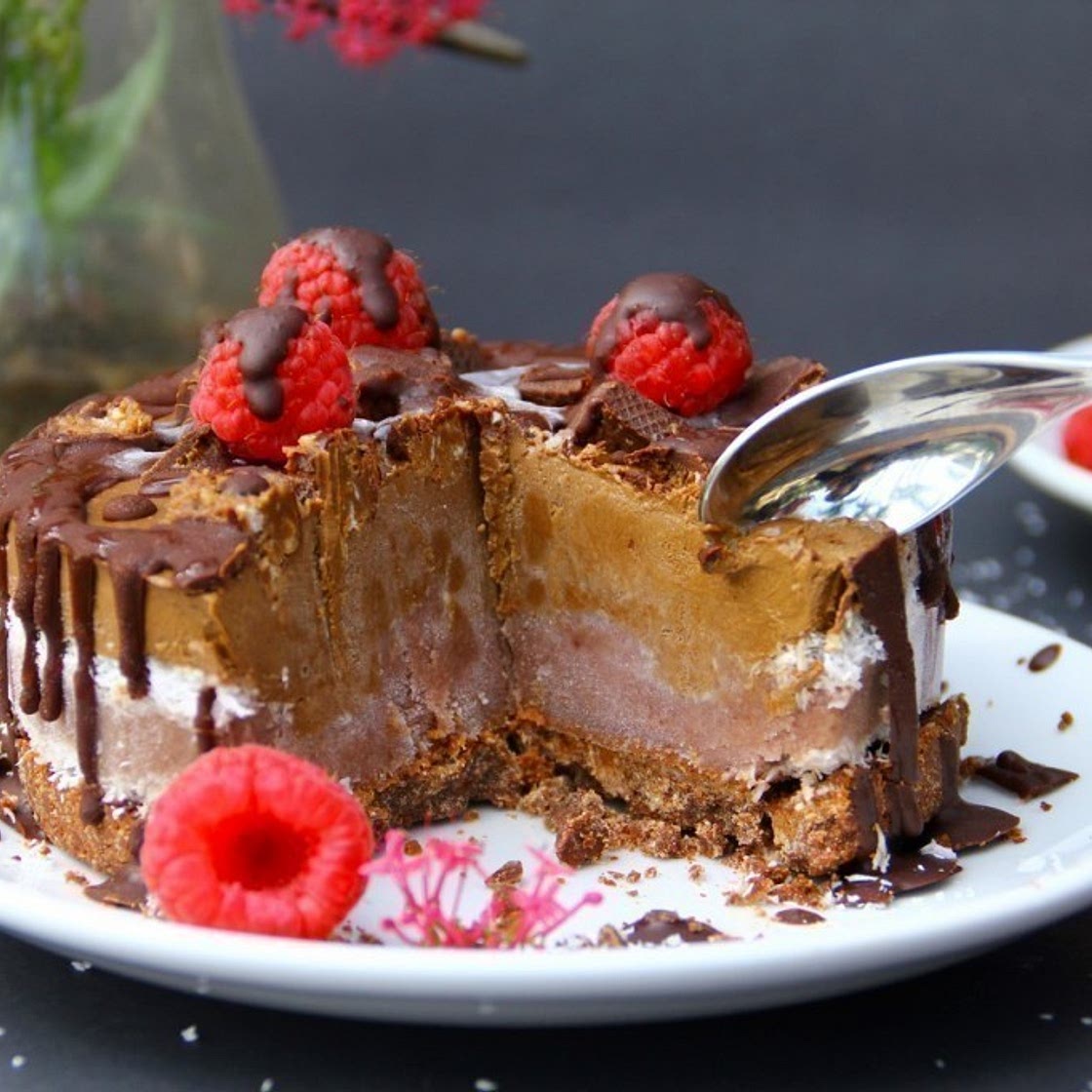 Raw Neapolitan Cake