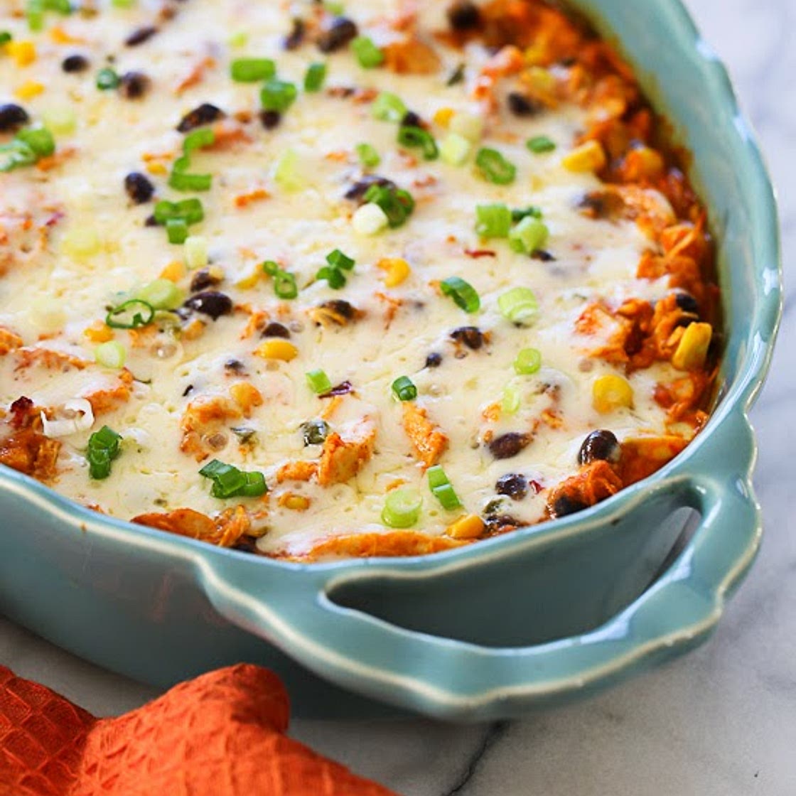 Spiralized Mexican Sweet Potato and Chicken Casserole