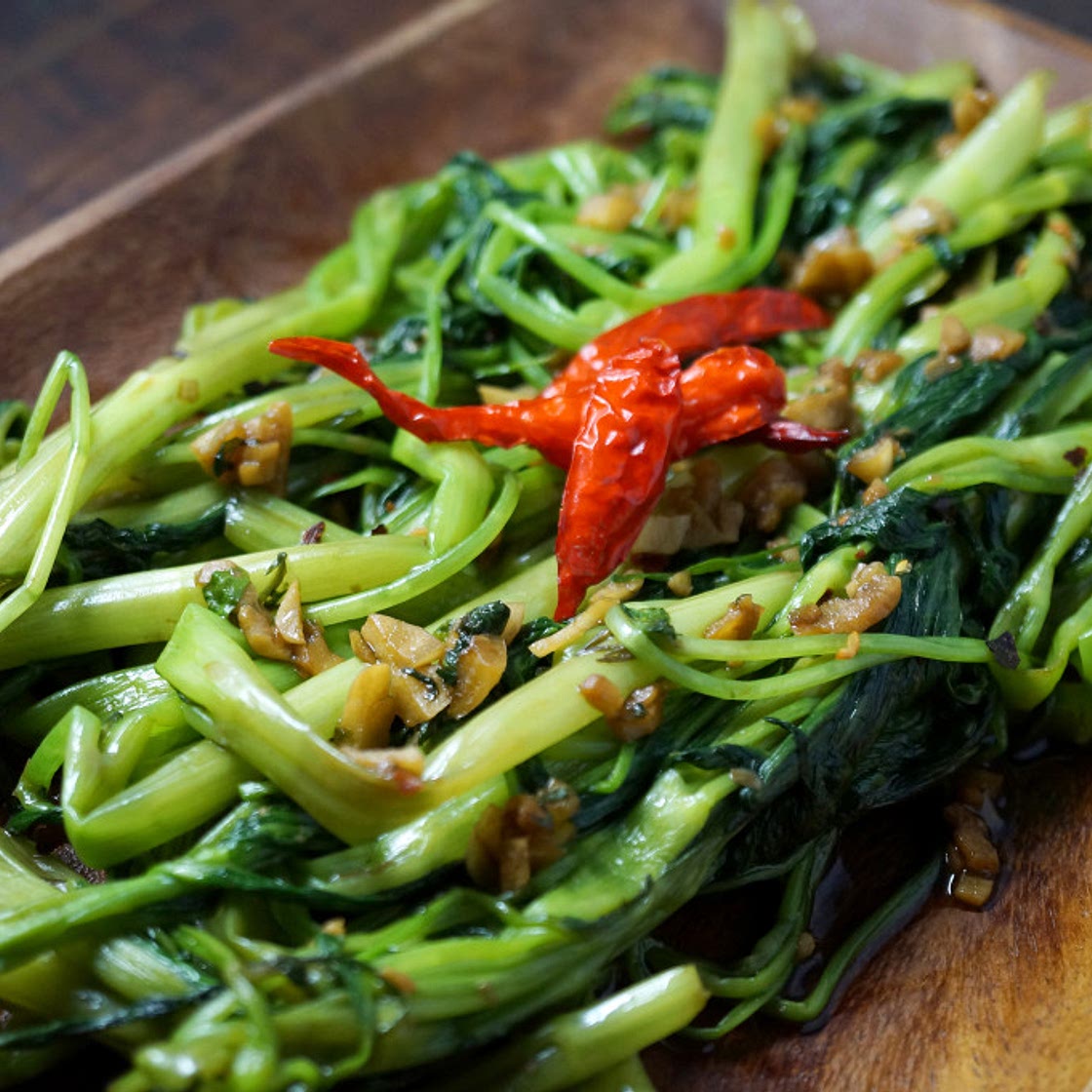 Stir Fried Garlic Water Spinach