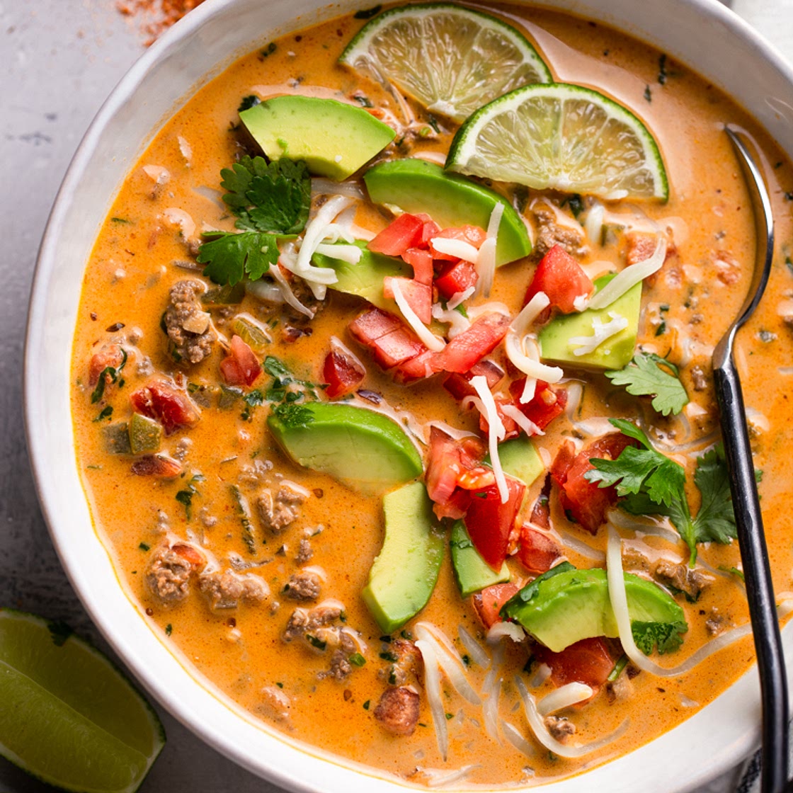 Creamy Taco Soup (Low Carb/Keto)