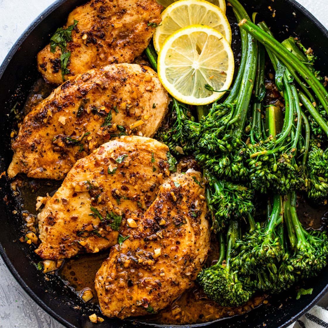 Garlic Butter Chicken and Broccoli (20 Minutes!)