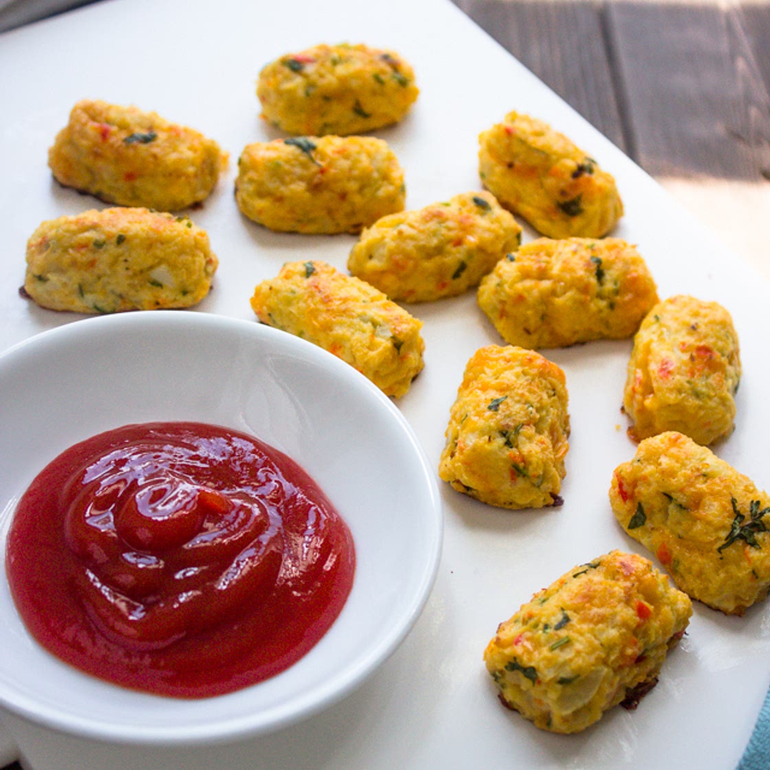 Skinny Baked Cauliflower Tots