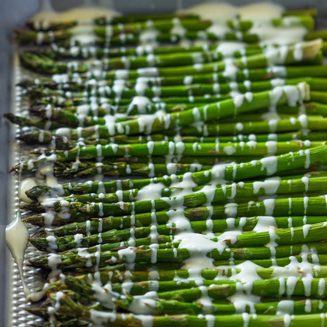 Easy Roasted asparagus with Garlic Parmesan Garlic Parmesan Veggie Drizzle