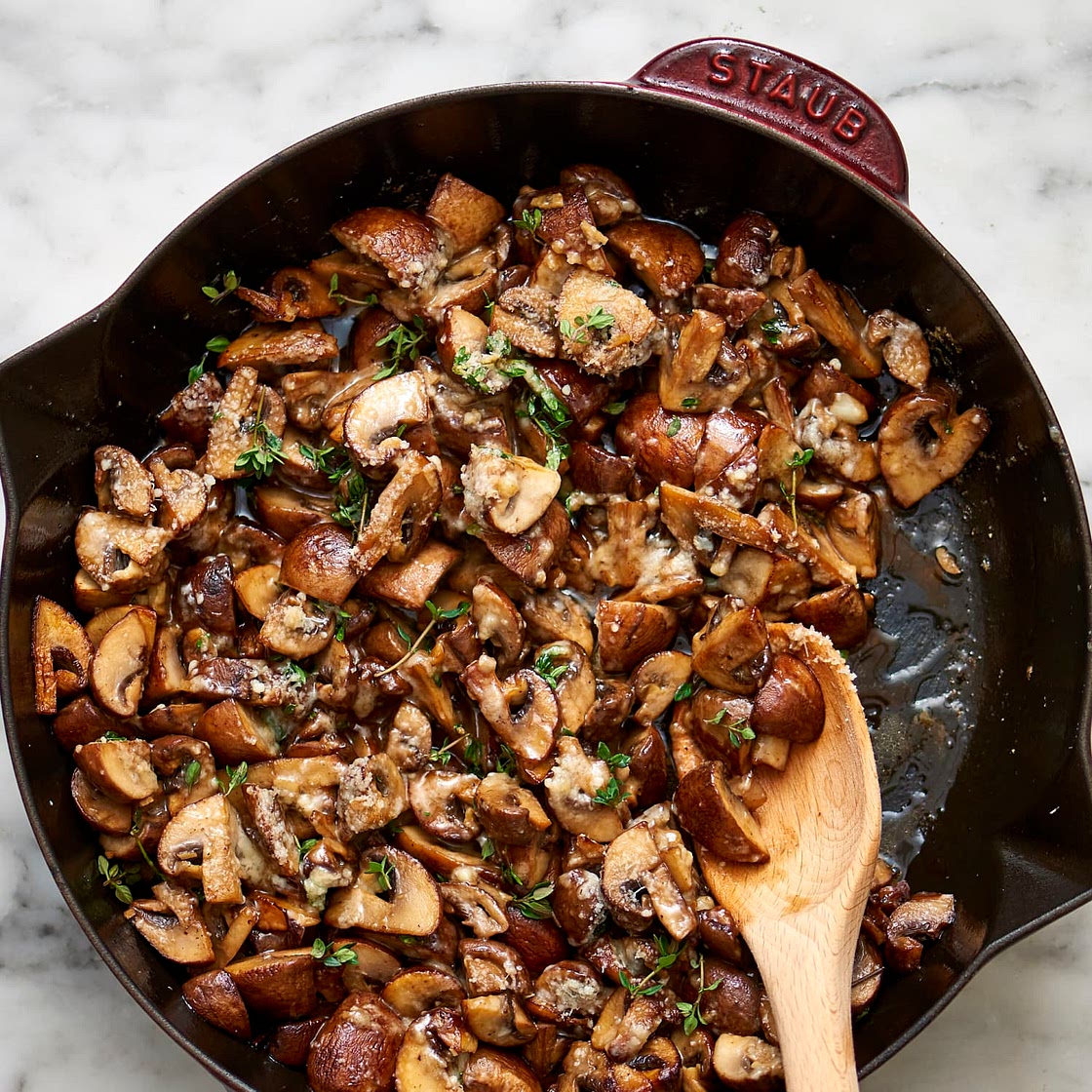 15-Minute Parmesan-Thyme Mushrooms