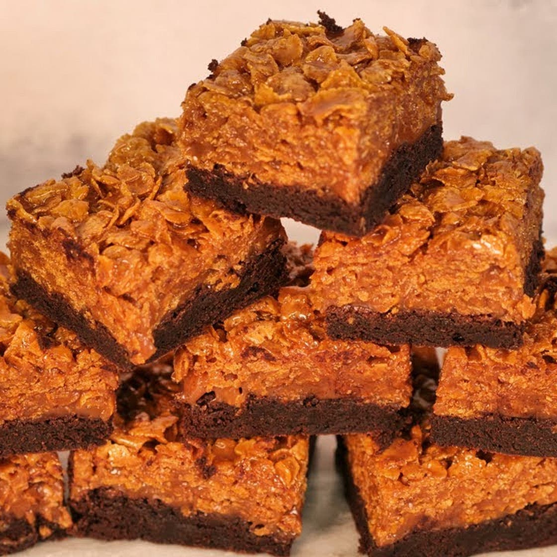 Ultimate Caramel Crunch Cornflake Brownie Recipe | Cupcake Jemma