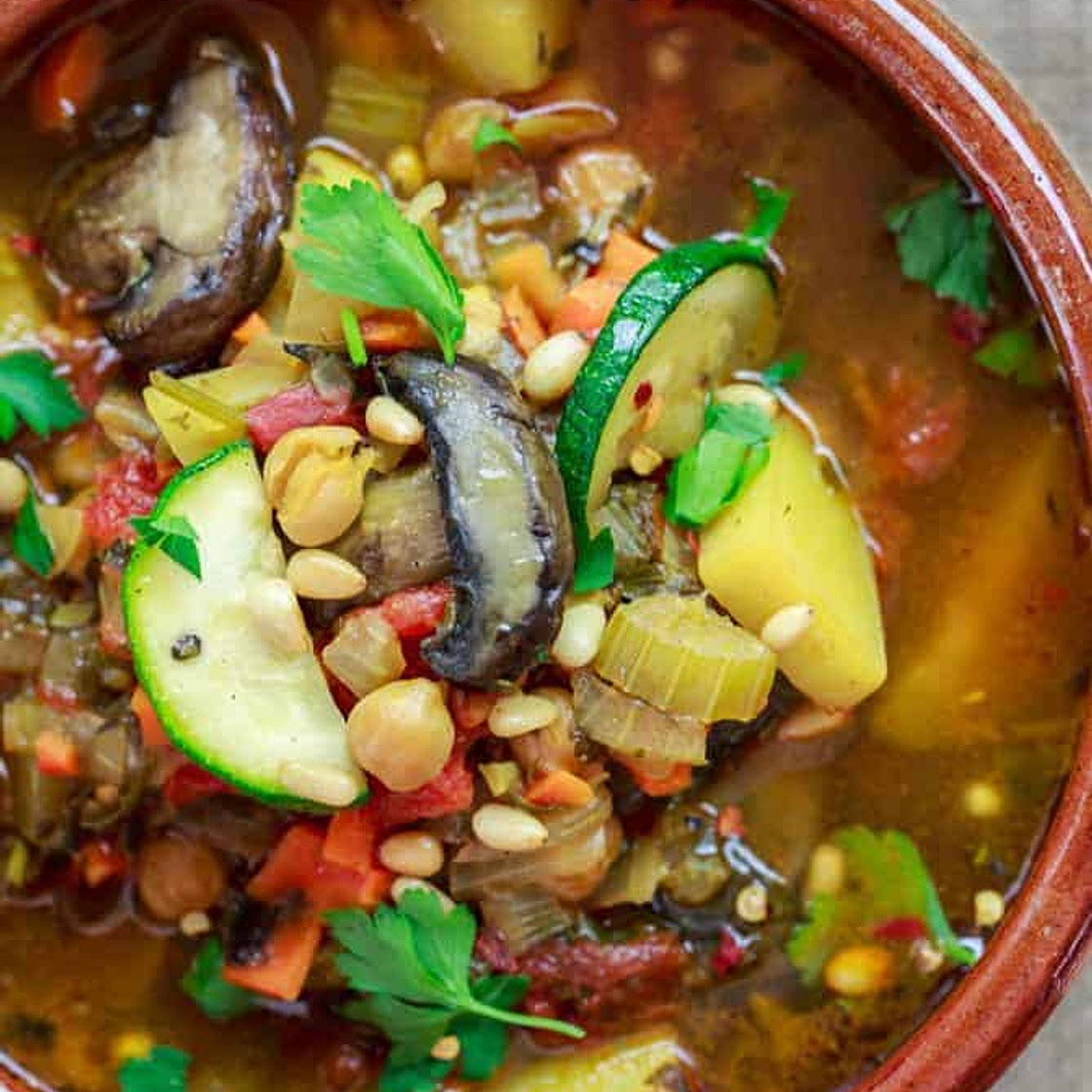 Mediterranean-Style Homemade Vegetable Soup