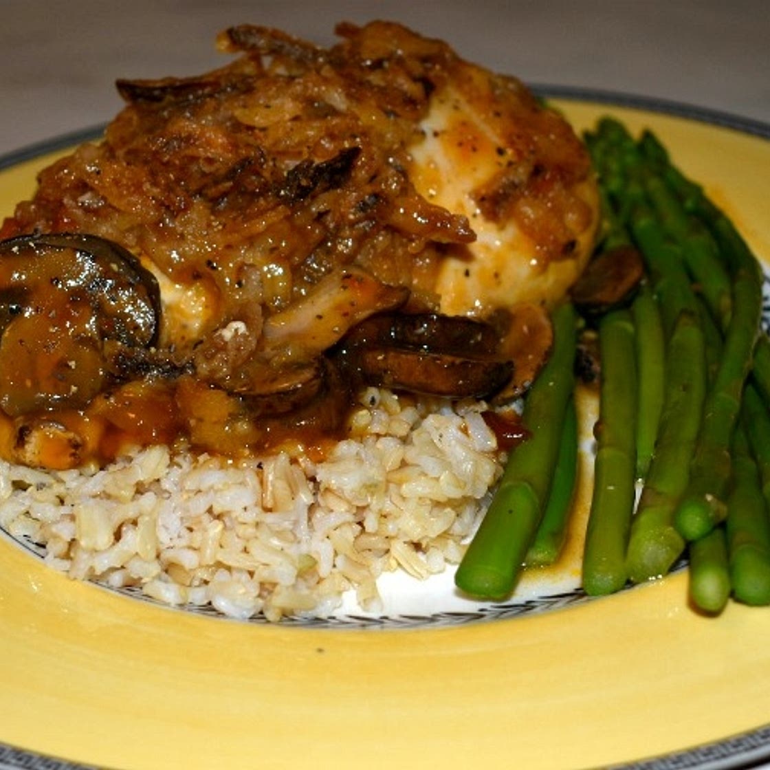 Weeknight Golden Mushroom Baked Chicken