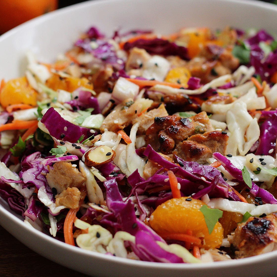 Healthy Sesame Chicken Chopped Salad: Paleo & Whole30