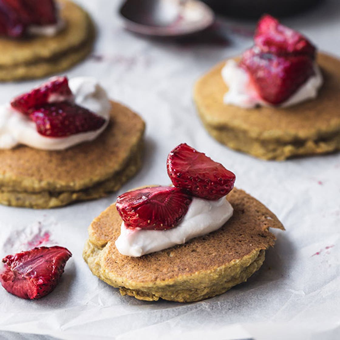Coconut Gluten-Free Vegan Pancakes w Banana