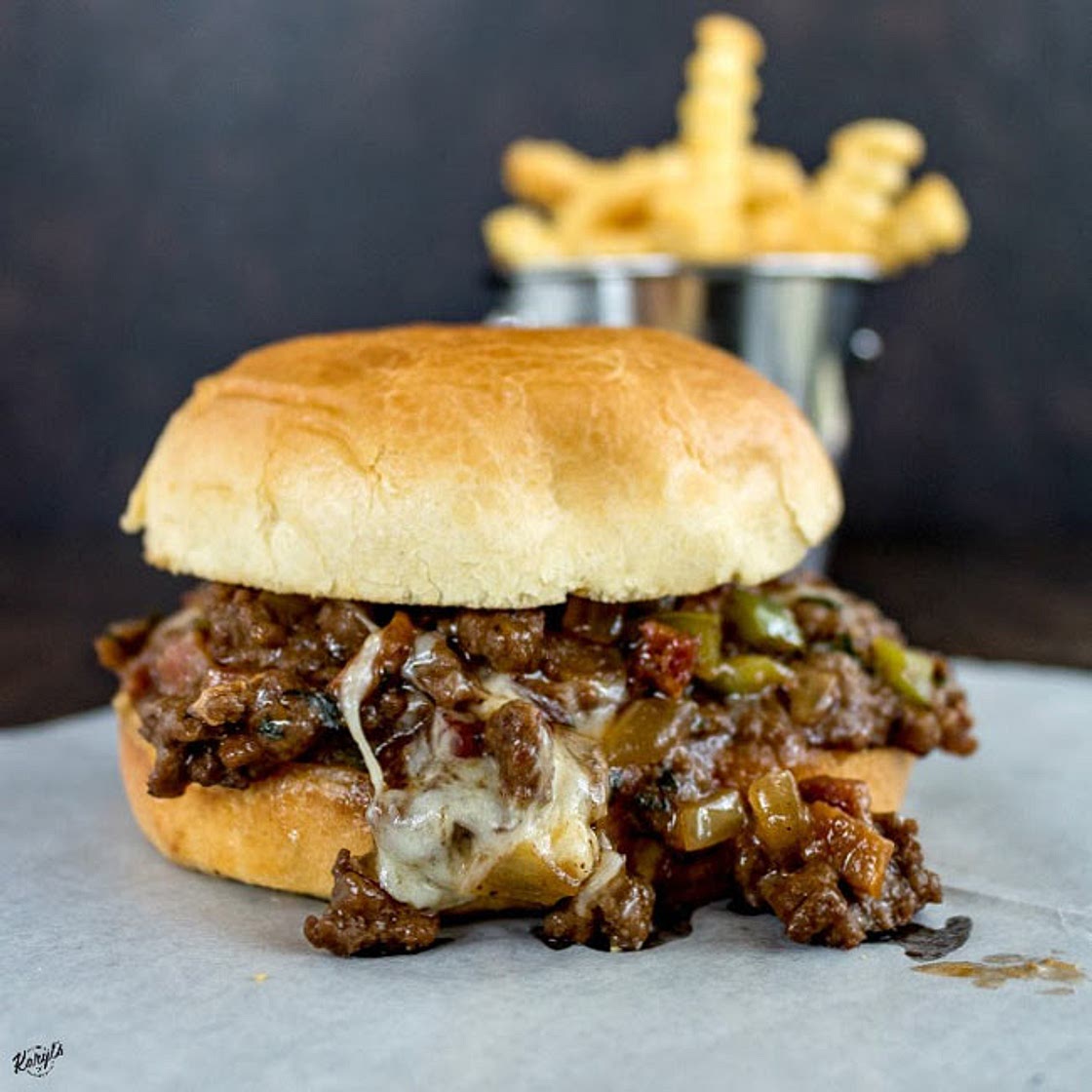 Venison Cheesesteak Sloppy Joes