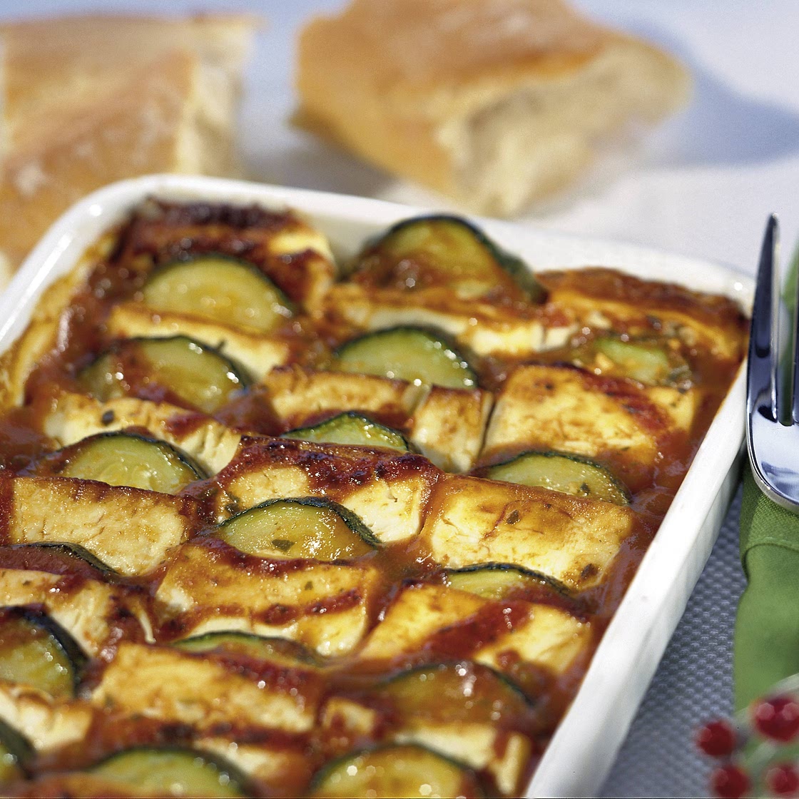 Zucchini-Schafskäse-Gratin
