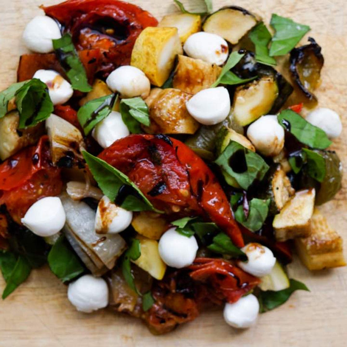 Grilled Vegetable Caprese Salad