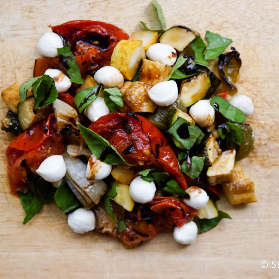 Grilled Vegetable Caprese Salad