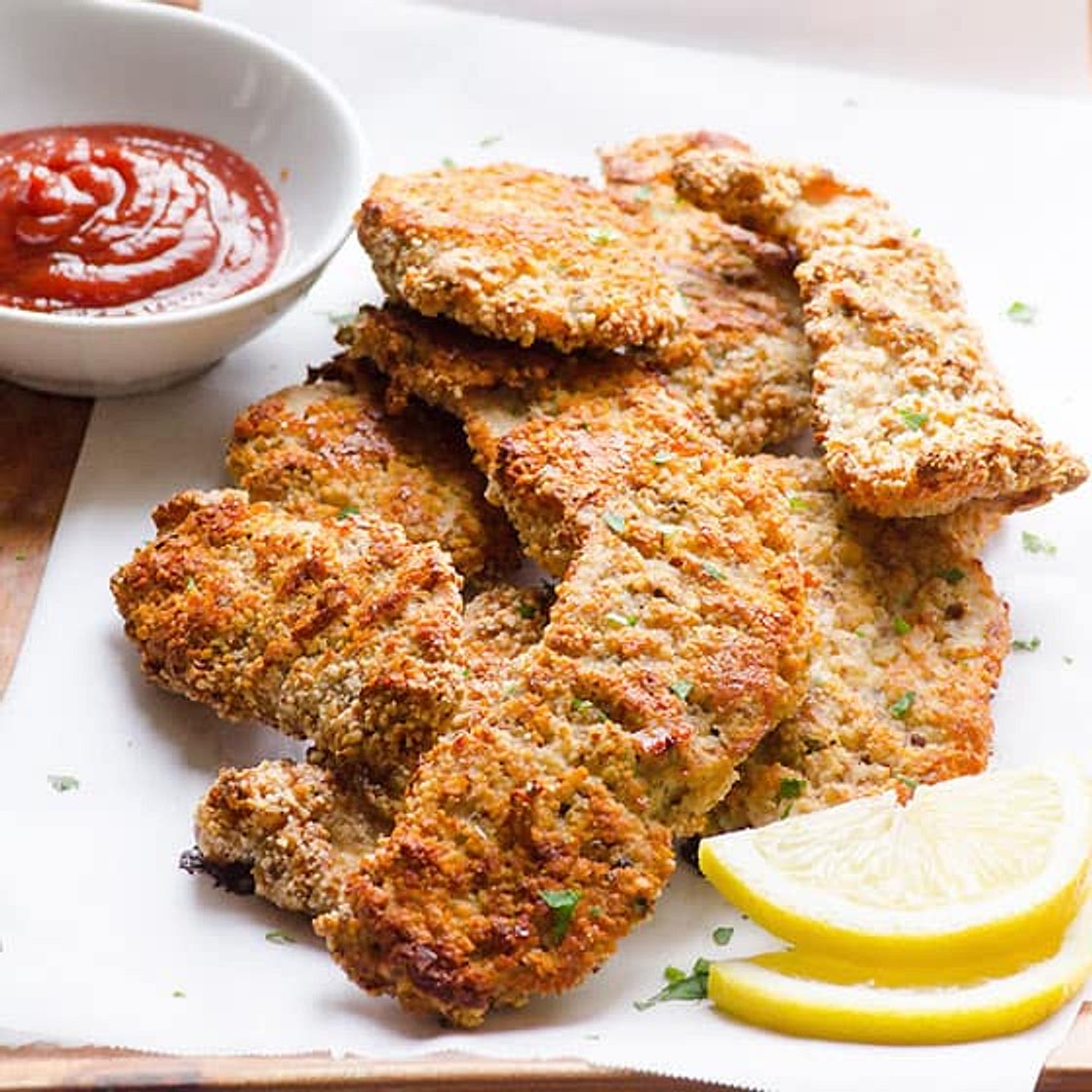 Almond Chicken {Crusted and Baked}
