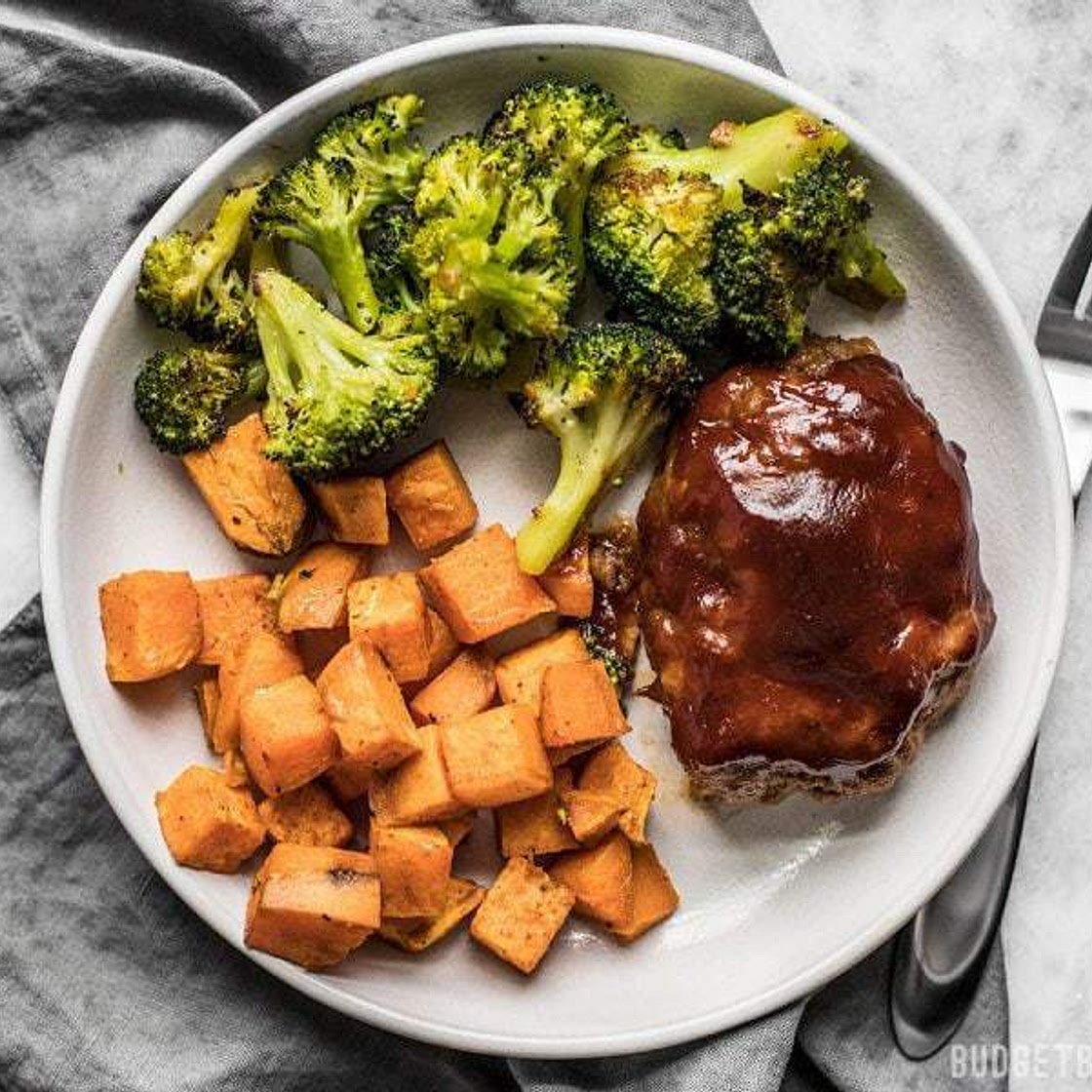 Sheet Pan BBQ Meatloaf Dinner