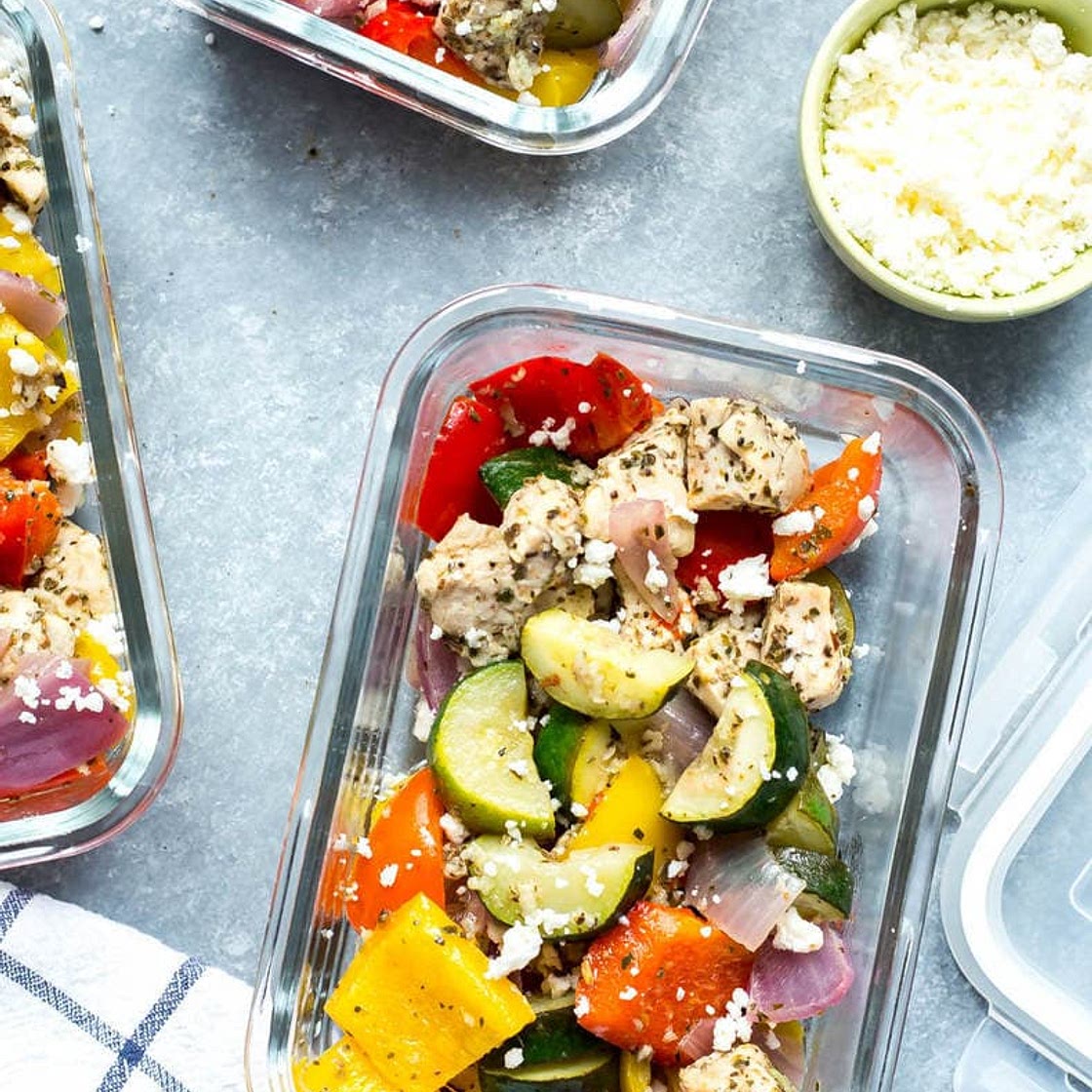 Sheet Pan Greek Chicken Bowls