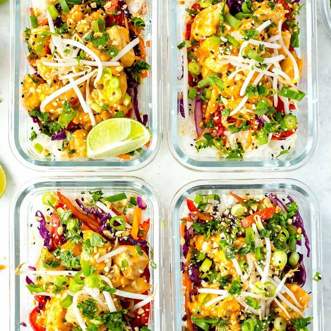 Sweet Chili Thai Chicken Meal Prep Bowls