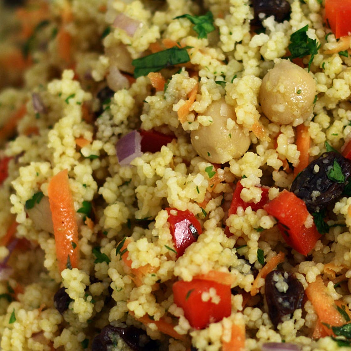 Moroccan chickpea and couscous salad