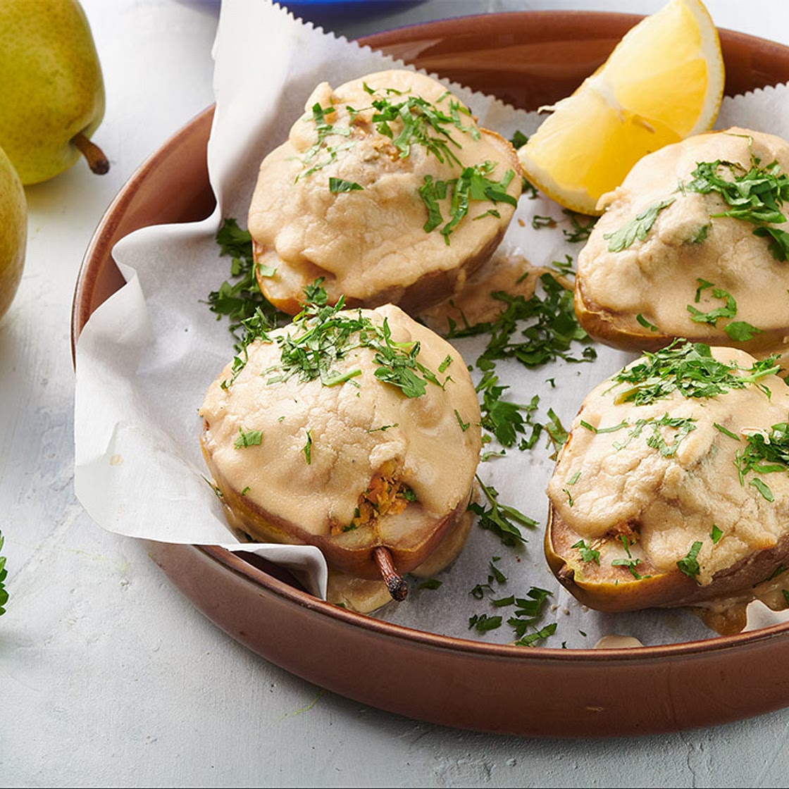 Pear Falafel and Walnuts