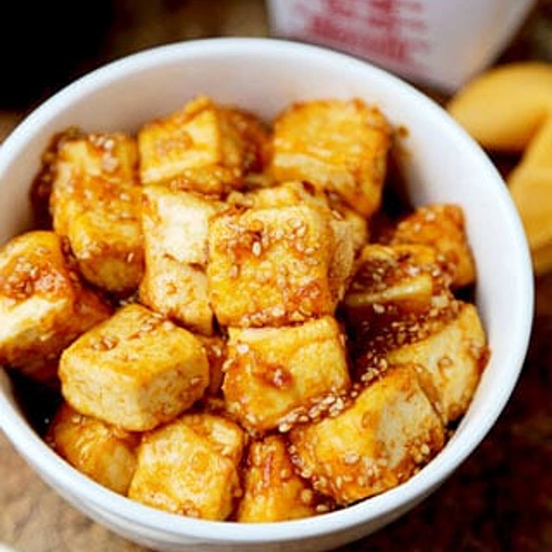 Crispy Honey Sriracha Tofu