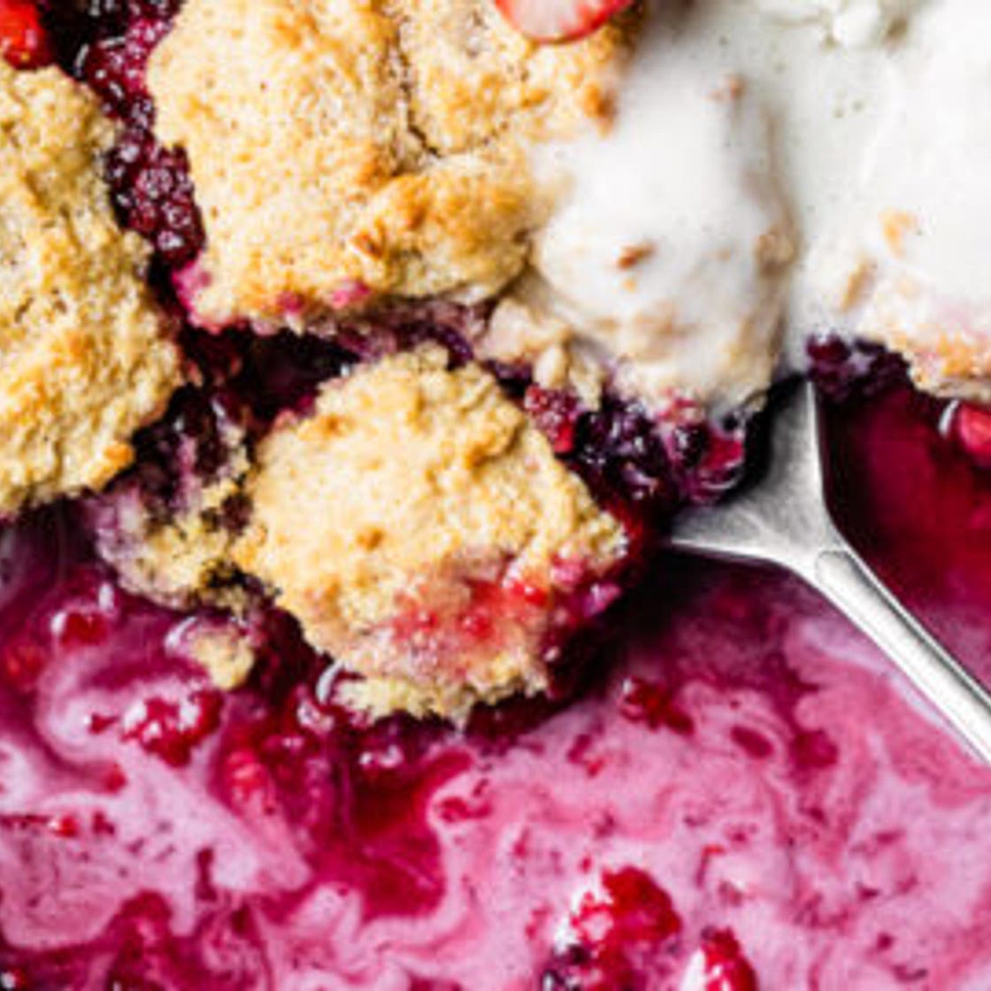 Skillet Mixed Berry Buttermilk Cobbler